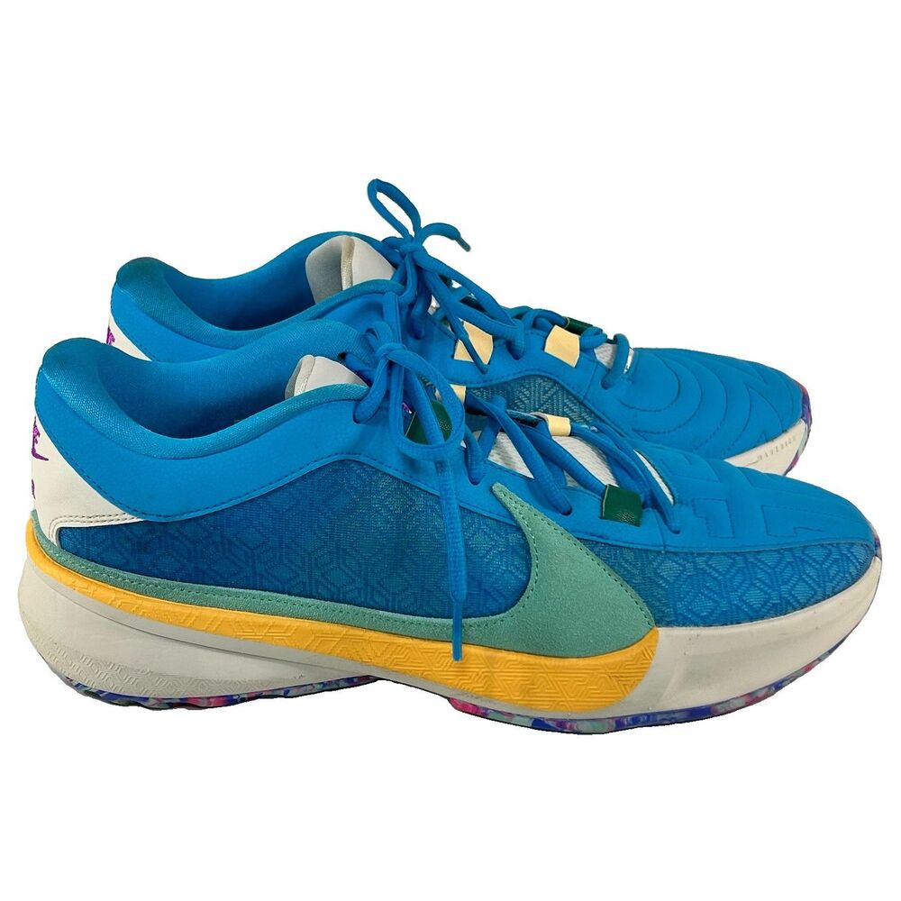 Nike Zoom Freak 5 Mens Sz 11.5 Blue Greece X Nigeria Sneakers DX4985-400